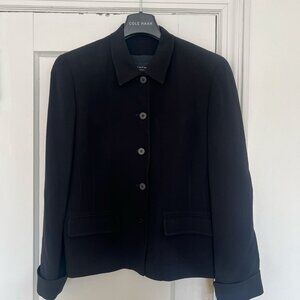 Adrienne Vittadini Black Open Front Jacket Blazer Size 10